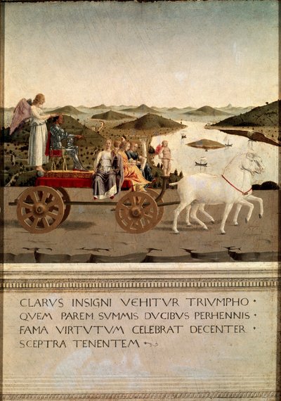 Diptychon des Triumphs von Federico da Montefeltro und Battista Sforza von Piero della Francesca