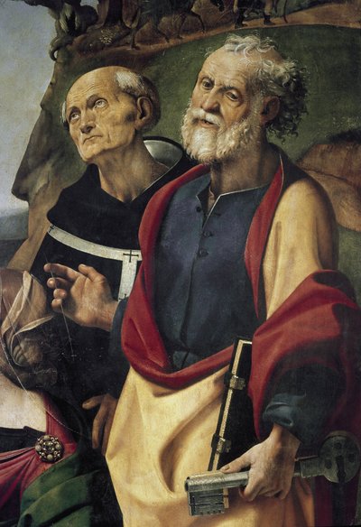 St. Peter und St. Philip Benizi (Detail) von Piero di Cosimo