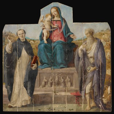 Jungfrau und Kind mit den Heiligen Vincent Ferrer und Jerome von Piero di Cosimo