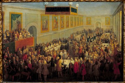 Fest des Sakramentes von Ludwig XV im erzbischöflichen Palast von Reims am 25. Oktober von Pierre Denis Martin