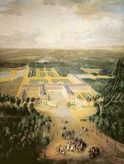 Prospektive Ansicht der Gärten des Grand Trianon in Versailles von Pierre Denis Martin