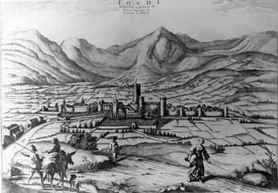 Stadt Fondi, Gravur von Pieter Mortier aus Nouveau Theatre de l