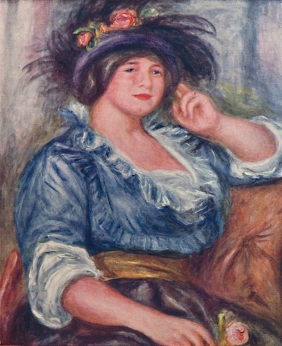 Mädchen mit einer Rose, 1913, 1923 von Pierre Auguste Renoir
