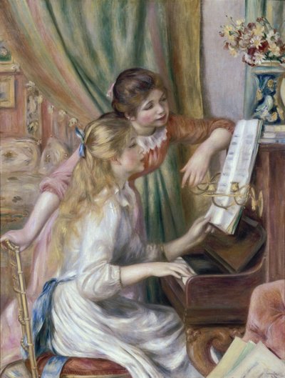 Junge Mädchen am Klavier von Pierre-Auguste Renoir