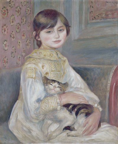 Julie Manet, auch bekannt als das Kind mit der Katze von Pierre-Auguste Renoir