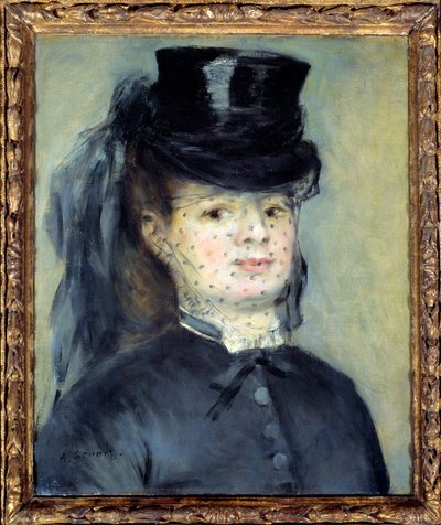 Porträt von Madame Darras, geborene Henriette Oudiette, Ehefrau von Kapitän Paul Darras (Studie für die Amazone von 1873) von Pierre Auguste Renoir