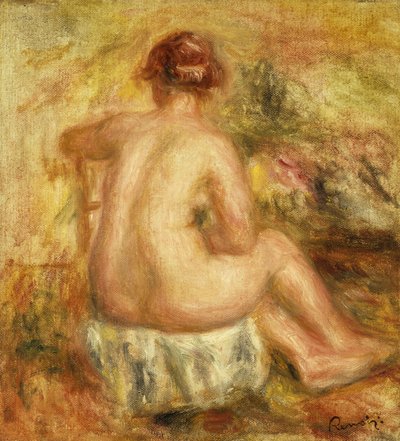 Sitzender weiblicher Akt, Ansicht von hinten von Pierre Auguste Renoir