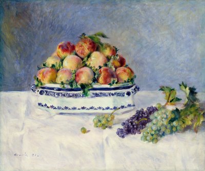Stillleben mit Pfirsichen und Trauben, 1881 von Pierre Auguste Renoir