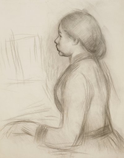 Studie eines jungen Mädchens am Klavier von Pierre Auguste Renoir