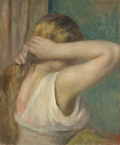 Junges Mädchen mit erhobenen Armen, ca. 1895 von Pierre-Auguste Renoir