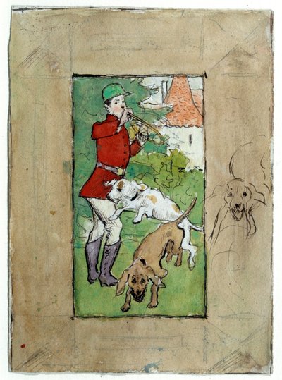 Ein Jäger mit seinen Hunden von Pierre Bonnard