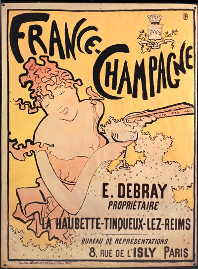 Frankreich Champagner. Lithographie von Pierre Bonnard