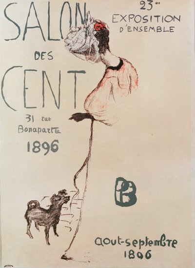 Plakat zur Werbung für die 23. Ausstellung des Salon des Cent, 1896 von Pierre Bonnard