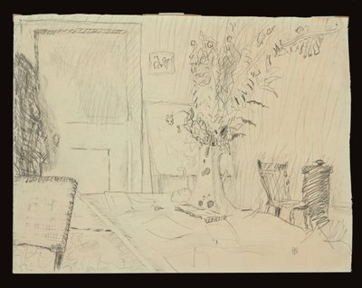 Blumentopf im Esszimmer von Le Cannet von Pierre Bonnard