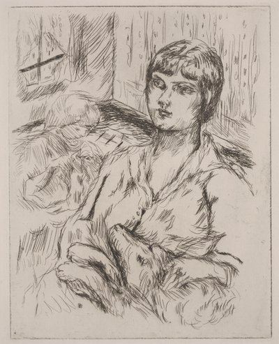 Frau mit Hund, Illustration aus "Dingo" von Octave Mirbeau von Pierre Bonnard