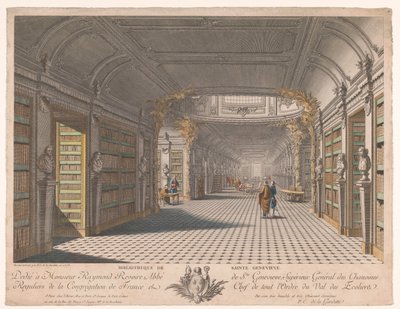 Bibliothek der Abtei Sainte-Geneviève in Paris von Pierre Claude Delagardette