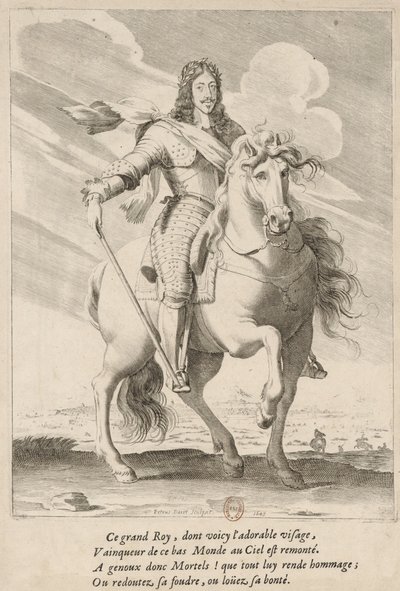 Reiterporträt von Ludwig XIII. von Frankreich von Pierre Daret