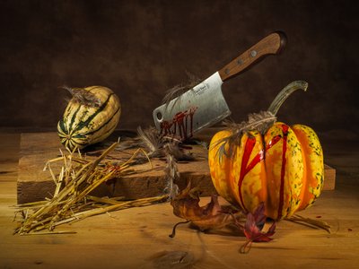 Gruselige Ernte Hackmesser von Pierre Desautels