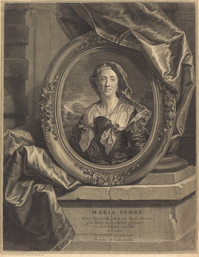 Maria Serre, Mater Hyacinth Rigaud von Pierre Drevet after Hyacinthe Rigaud