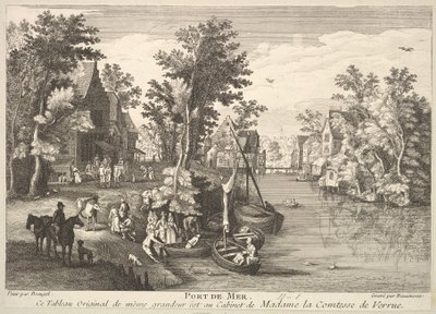 See Hafen Port de Mer nach dem Gemälde in der Sammlung von Madame la Comtesse de Verrue von Pierre Francois Beaumont