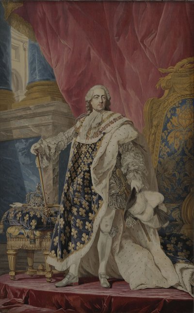 Porträt von Ludwig XV. in seiner königlichen Tracht, ca. 1769 von Pierre François Cozette