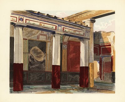Rhodischer Peristyl des Hauses der Silberhochzeit, Casa delle Nozze d’Argento, Pompeji von Pierre Gusman