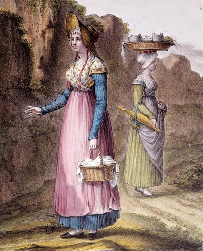 Traditionelle Tracht: ein Bauer aus der Umgebung von Lyon. Carpentier Gravur von Pierre Henri Charpentier