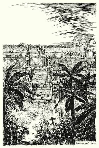 Haupttreppe, Phnom Bakeng von Pierre Jeannerat de Beerski