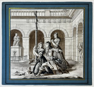 Ludwig XIV. bittet Louise de La Vallière im Karmeliterkloster von Chaillot von Pierre Maximilien Delafontaine