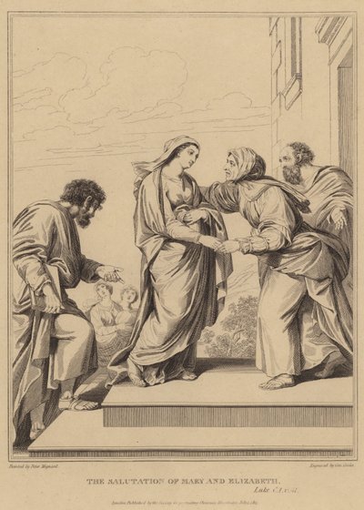 Die Begrüßung von Maria und Elisabeth, Lukas von Pierre Mignard