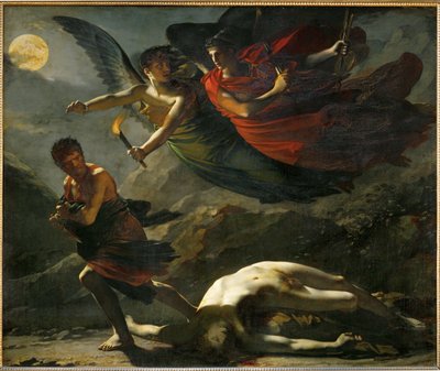 La Justice et la Vengeance divine poursuivant le Crime, Gerechtigkeit und göttliche Rache verfolgen das Verbrechen von Pierre Paul (attr. to) Prud