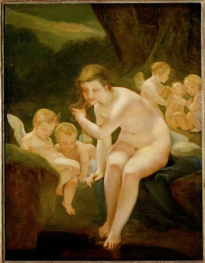Venus beim Baden oder Unschuld von Pierre Paul (attr. to) Prud
