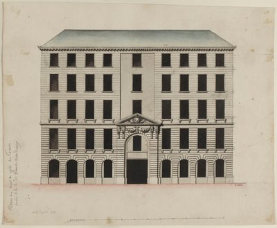Fassade des Mont-de-Piété an der Rue des Blancs-Manteaux von Pierre Payen