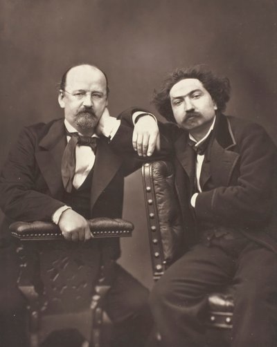 Émile Erckmann französischer Schriftsteller, 1822-1899 und Alexandre Chatrian französischer Schriftsteller, 1826-1890 von Pierre Petit