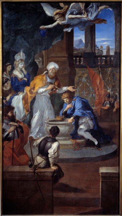 Die Taufe von Clovis in Reims am 25. Dezember 496 von Pierre Puget