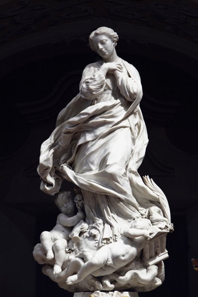 Die Unbefleckte Empfängnis, Santa Maria Immaculata auf dem Altar der szenografischen Kapelle platziert von Pierre Puget
