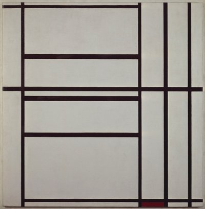 Komposition Nr. 1 mit Grau und Rot 1938-1939 von Piet Mondrian