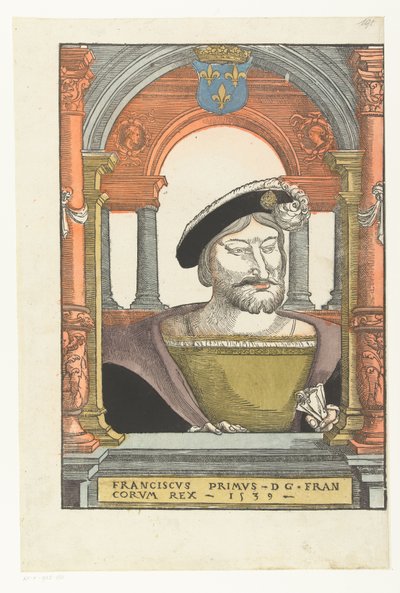 Porträt von Franz I., König von Frankreich (1494-1547), Herzog der Bretagne und Graf der Provence von Pieter (circle of) Coecke van Aelst