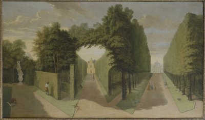 Blick auf die Bagnio- und Komödiengebäude-Gassen, Chiswick Villa von Pieter Andreas Rysbrack