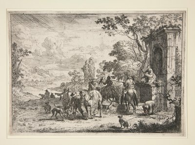 Der ruhende Sportler nahe dem Neptunbrunnen von Pieter Bout