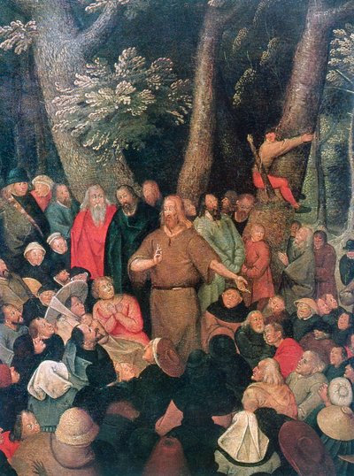 Die Predigt von Johannes dem Täufer (Detail) von Pieter Brueghel the Younger