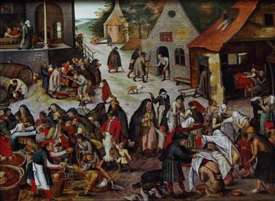 Die sieben Werke der Barmherzigkeit von Pieter Brueghel the Younger