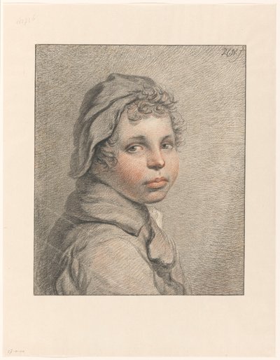 Studienkopf eines Jungen von Pieter Christoffel Wonder (signed by artist)