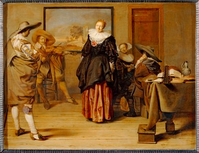 La Lecon de danse - Tanzstunde 1627 von Pieter Codde