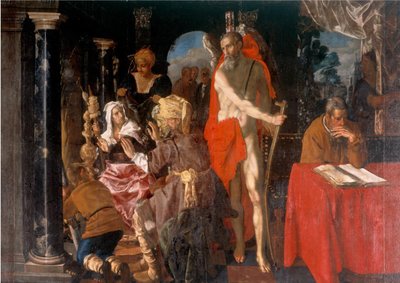 Allegorie des Alters. Zeit und der Gelehrte von Pieter Isaacsz