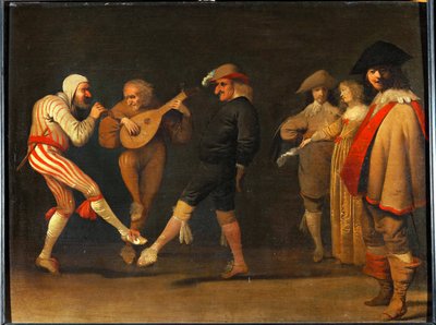Tanzende Komödianten von Pieter Jansz. Quast