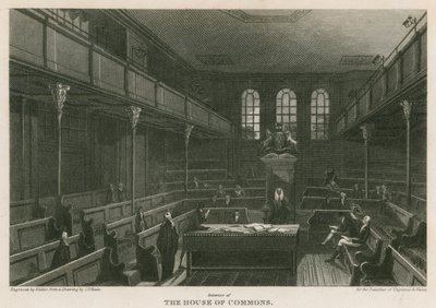 Innenraum des House of Commons, Westminster, London von Pieter Jansz. Quast