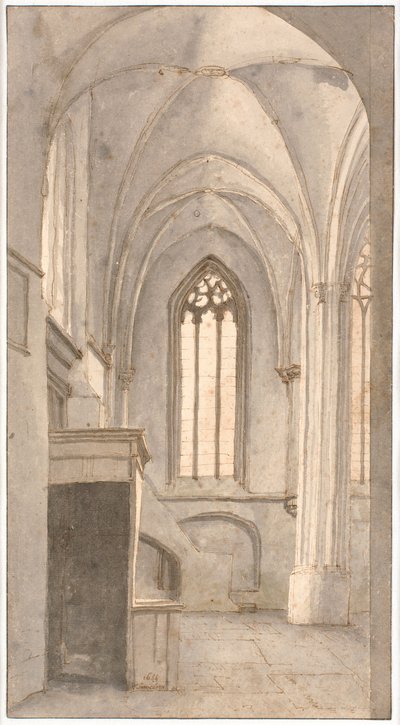 Ansicht des Inneren der Kirche St. Cunera in Rhenen (Prov. Utrecht) von Pieter Jansz Saenredam