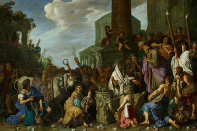 Paulus und Barnabas in Lystra von Pieter Lastman
