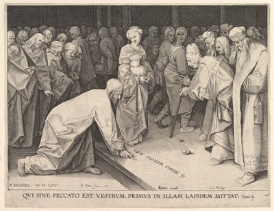 Christus und die Ehebrecherin von Pieter Perret